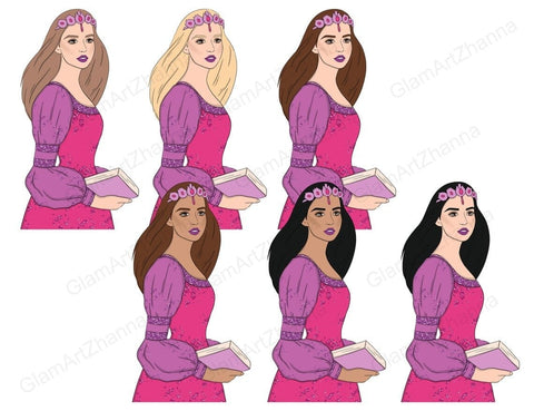 Fairy Tale GIRLS Happy Autumn Magic Pumpkin Digital - PNG SVG GlamArtZhanna 