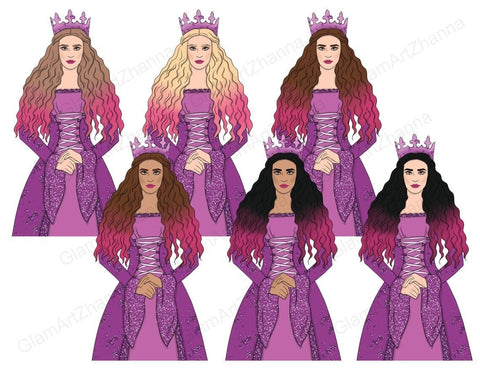 Fairy Tale GIRLS Happy Autumn Magic Pumpkin Digital - PNG SVG GlamArtZhanna 