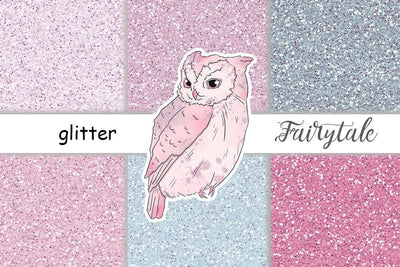 Fairy Tale GLITTER Pink Blue Light Pastel Gradients - JPEG Digital Pattern GlamArtZhanna 