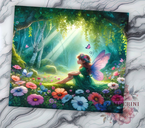 Fairy Tumbler Design, 20oz Tumbler, Sublimation PNG, Magical Drinkware, Fantasy Tumbler, Fairy Theme, Enchanted Tumbler, Whimsical Drinkware Sublimation Li Zamperini 