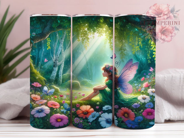 Fairy Tumbler Design, 20oz Tumbler, Sublimation PNG, Magical Drinkware, Fantasy Tumbler, Fairy Theme, Enchanted Tumbler, Whimsical Drinkware Sublimation Li Zamperini 