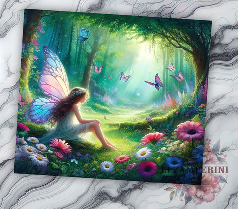 Fairy Tumbler Design, 20oz Tumbler, Sublimation PNG, Magical Drinkware, Fantasy Tumbler, Fairy Theme, Enchanted Tumbler, Whimsical Drinkware Sublimation Li Zamperini 