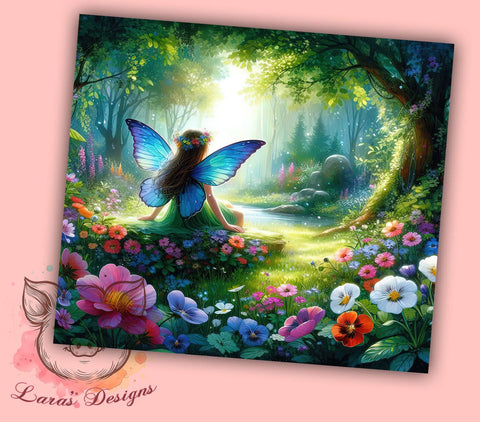 Fairy Tumbler Design, Magical Fairy Wrap, Sublimation PNG, 20oz Tumbler, Fantasy Tumbler, Fairy Lover Gift, Whimsical Tumbler, Enchanted Tumbler Sublimation Lara' s Designs 
