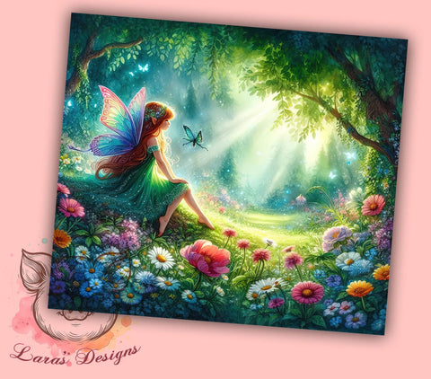 Fairy Tumbler Design, Magical Fairy Wrap, Sublimation PNG, 20oz Tumbler, Fantasy Tumbler, Fairy Lover Gift, Whimsical Tumbler, Enchanted Tumbler Sublimation Lara' s Designs 