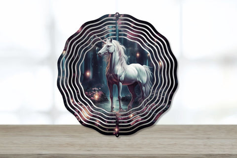 Fairy Unicorn at Night Wind Spinner Sublimation Regulrcrative 