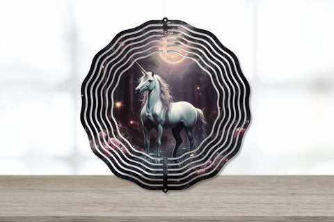 Fairy Unicorn at Night Wind Spinner Sublimation Regulrcrative 