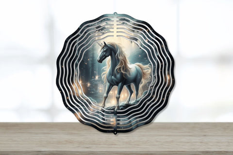 Fairy Unicorn at Night Wind Spinner Sublimation Regulrcrative 
