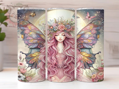 Fairy Wings Boho Moon Phase Tumbler, Celestial Tumbler, Boho Moon Phase Tumbler, 20oz Tumbler Wrap, Moon and Stars Tumbler, Boho Tumbler Design, Fantasy Tumbler Sublimation Lara' s Designs 