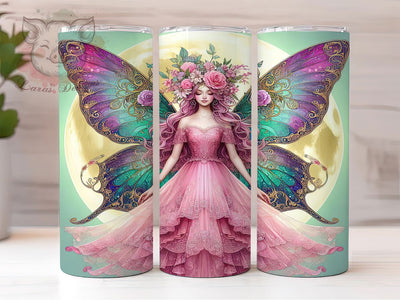 Fairy Wings Boho Moon Phase Tumbler, Celestial Tumbler, Boho Moon Phase Tumbler, 20oz Tumbler Wrap, Moon and Stars Tumbler, Boho Tumbler Design, Fantasy Tumbler Sublimation Lara' s Designs 