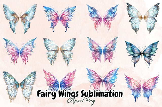 Fairy Wings Sublimation Clipart Bundle Sublimation Designangry 