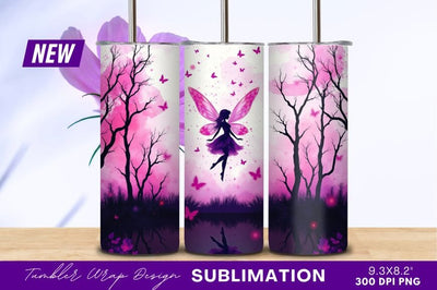 Fairy With Butterfly Wings Tumbler Png Sublimation Regulrcrative 