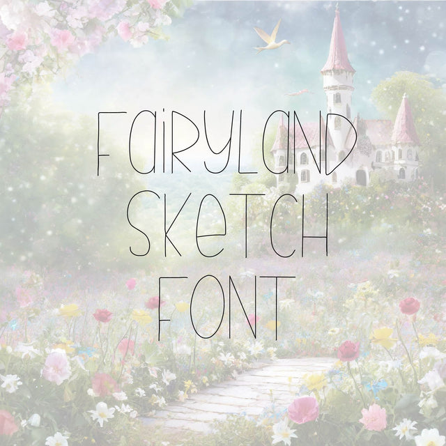 Fairyland Sketch Font OTF, Fonts for Crafting, Handwritten Font Font Crafting With Brenna 