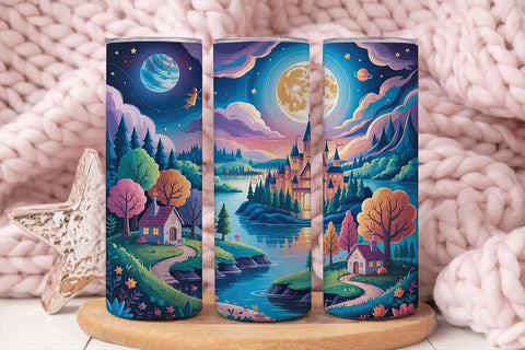 Fairytale Book 20oz Tumbler Wrap Sublimation DesignSVG 