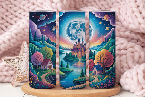 Fairytale Book 20oz Tumbler Wrap Sublimation DesignSVG 