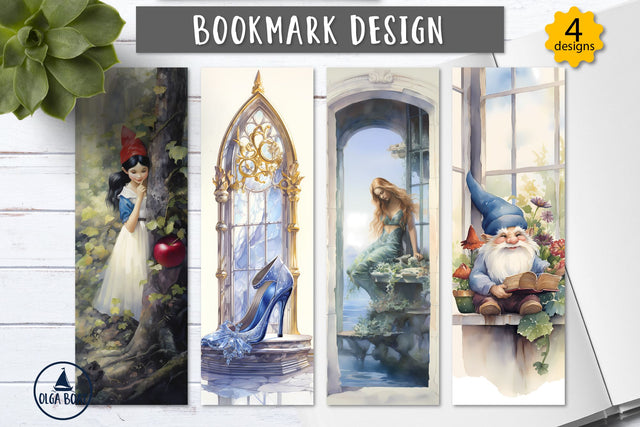 Fairytale bookmark | Printable kids bookmark png Sublimation Olga Boat Design 