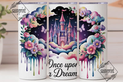 Fairytale Castle Dream 20oz Tumbler Wrap Sublimation sassyprint 
