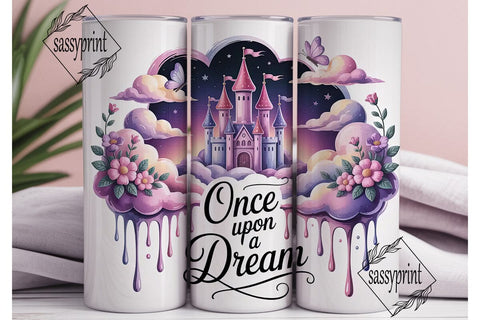 Fairytale Castle Dream 20oz Tumbler Wrap Sublimation sassyprint 