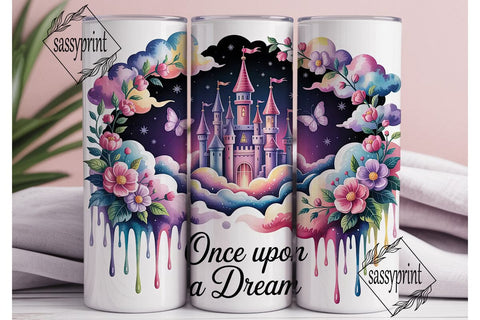 Fairytale Castle Dream 20oz Tumbler Wrap Sublimation sassyprint 