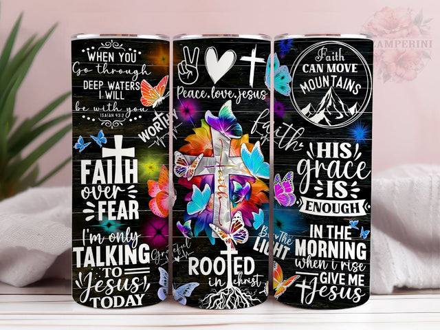 Faith Affirmations 20oz Tumbler Wrap PNG, Bible Verse Tumbler Png, Straight & Tapered Tumbler Wrap, Instant Digital Download Sublimation Li Zamperini 