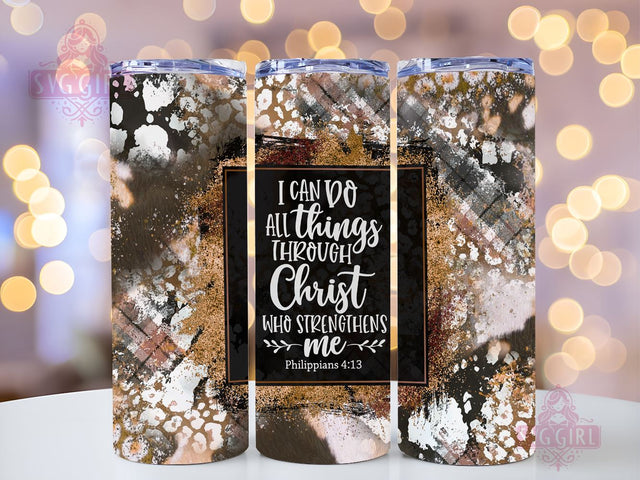 Faith Affirmations 20oz Tumbler Wrap Sublimation Design, Straight Tapered Tumbler Wrap, Bible Verse Tumbler Png, Instant Digital Download Sublimation SvggirlplusArt 