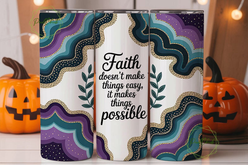 Faith Agate Tumbler Wrap PNG Sublimation PixelChick 
