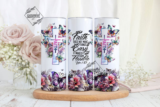 Faith Bible Verse 40oz Quencher Tumbler Sublimation, Faith Luke, Designs PNG, Full Wrap Tumbler, Instant Download, Digital Download Sublimation sassyprint 