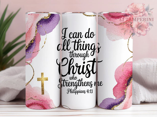 Faith & Bible Verse Christian Tumbler, Bible Verse Tumbler, Faith Tumbler Design, 20oz Sublimation File, Inspirational Christian Tumbler, Philippians 413 Design, Digital Bible Verse Sublimation Li Zamperini 