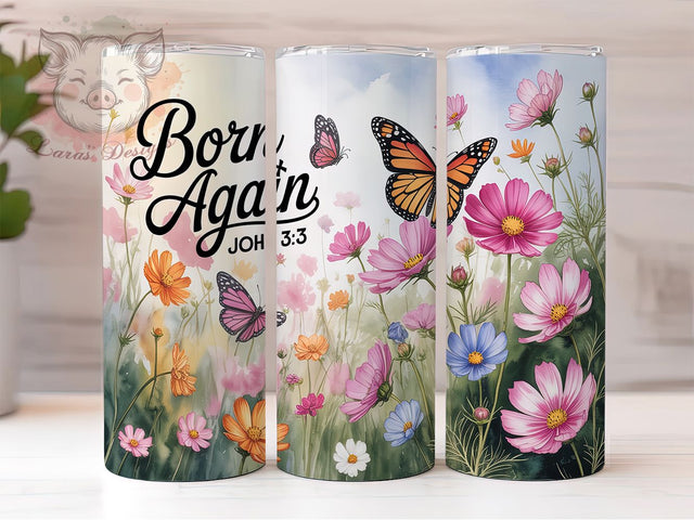 Faith Bible Verse Floral Tumbler, Bible Verse Art, Faith Design, Religious Tumbler, Floral Scripture, Spiritual Gift Wrap, Christian Flower Art Sublimation Lara' s Designs 
