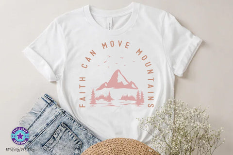 Faith can move mountains, Christian SVG PNG, Christian Quote SVG FiveStarCrafting 