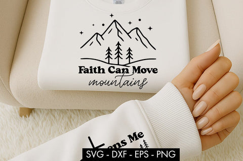 Faith Can Move Mountains SVG PNG Sublimation SVG Freeling Design House 