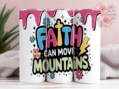 Faith Can Move Mountains Tumbler, Bible Verse Design, 20oz Tumbler Wrap, Sublimation Design, Christian Gift, Retro Faith Tumbler, Inspirational Drinkware, Unique Religious Sublimation Li Zamperini 