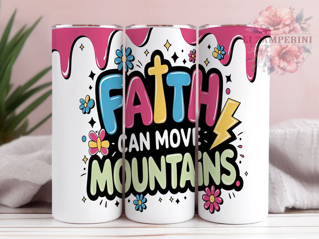 Faith Can Move Mountains Tumbler, Bible Verse Design, 20oz Tumbler Wrap, Sublimation Design, Christian Gift, Retro Faith Tumbler, Inspirational Drinkware, Unique Religious Sublimation Li Zamperini 