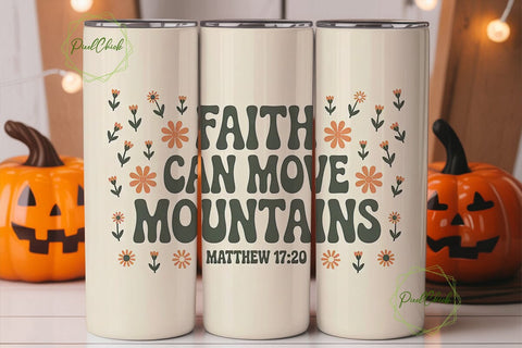 Faith Can Move Mountains Tumbler Wrap Sublimation PixelChick 