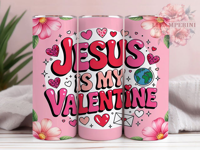 Faith Christian Valentine Tumbler, Faith Love Pattern, Religious Heart Design, 20Oz Sublimation Wrap, Jesus Valentine Art, Spiritual Love Texture, Tumbler Sublimation Sublimation Li Zamperini 