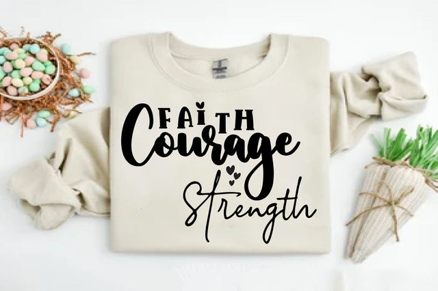 Faith Courage Strength SVG orpitasn 