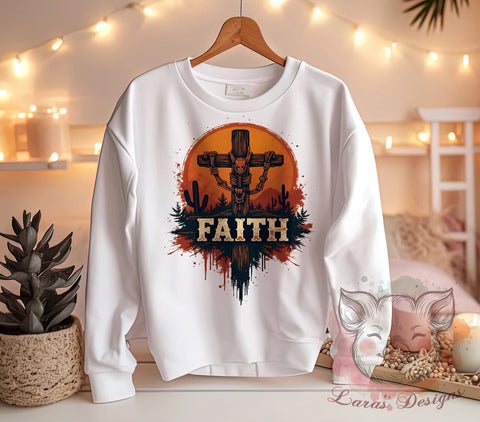 Faith Cross, Cowhide PNG, Serape Design, Sublimation Digital Download, Rustic Decor, Western Faith Art, Cross Clipart, Southwestern Style Sublimation Lara' s Designs 
