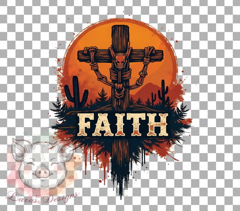 Faith Cross, Cowhide PNG, Serape Design, Sublimation Digital Download, Rustic Decor, Western Faith Art, Cross Clipart, Southwestern Style Sublimation Lara' s Designs 