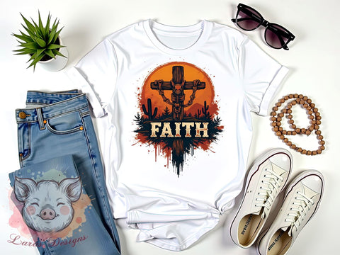 Faith Cross, Cowhide PNG, Serape Design, Sublimation Digital Download, Rustic Decor, Western Faith Art, Cross Clipart, Southwestern Style Sublimation Lara' s Designs 