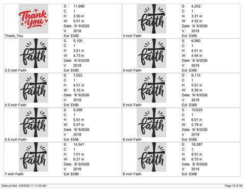 Faith Cross Embroidery Design – Christian Faith Machine Embroidery File, Religious Cross Scripture Inspired Design Embroidery/Applique DESIGNS PatternFeed8 