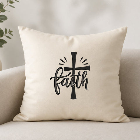 Faith Cross Embroidery Design – Christian Faith Machine Embroidery File, Religious Cross Scripture Inspired Design Embroidery/Applique DESIGNS PatternFeed8 