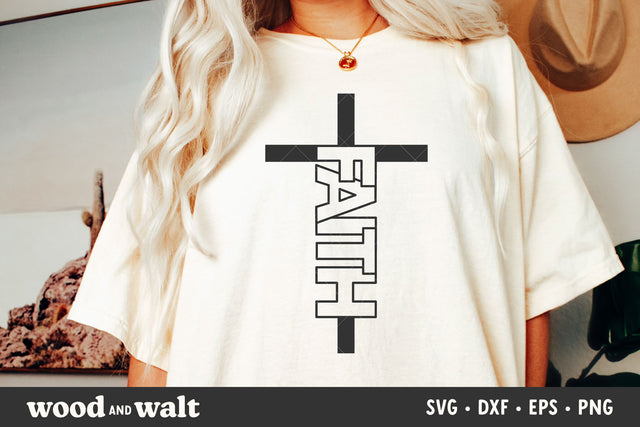 Faith Cross SVG | Christian Shirt SVG SVG Wood And Walt 