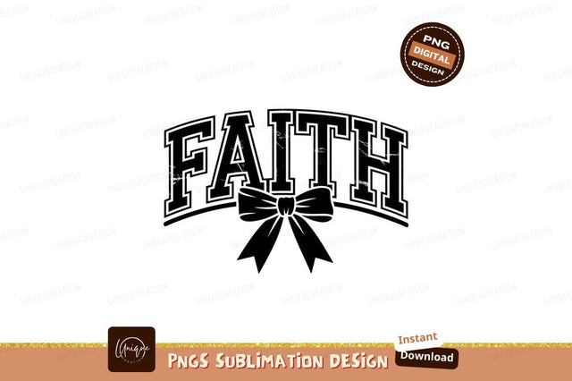 Faith Design With Bow Sublimation Png Sublimation Designangry 