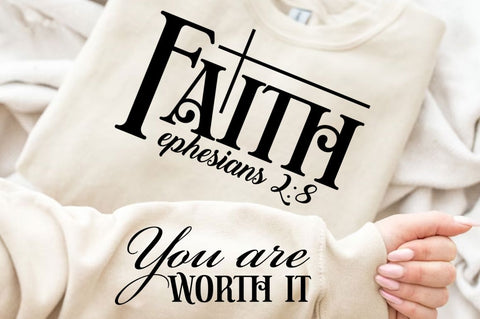 Faith Ephesians 2:8 Sleeve SVG Design SVG Regulrcrative 