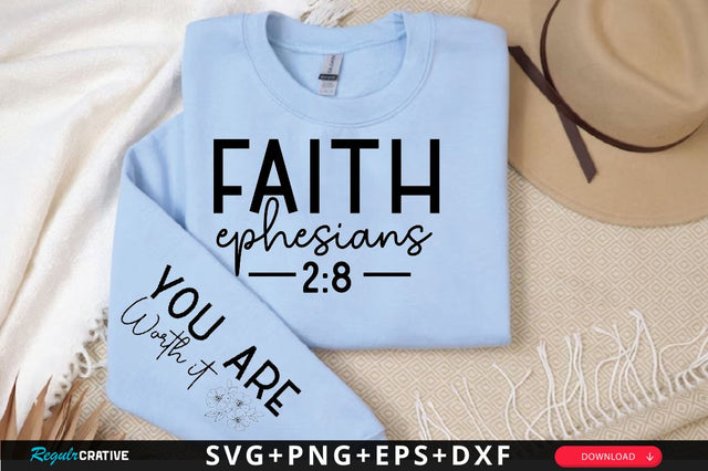 Faith ephesians Sleeve SVG Design, Christian Sleeve SVG, Faith SVG Design, Jesus Sleeve SVG SVG Regulrcrative 
