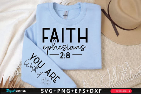 Faith ephesians Sleeve SVG Design, Christian Sleeve SVG, Faith SVG Design, Jesus Sleeve SVG SVG Regulrcrative 