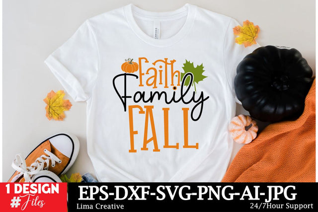 Faith Family Fall SVG Cut File SVG Insomnia Std 