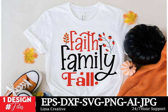 Faith Family Fall SVG Cut File SVG Insomnia Std 