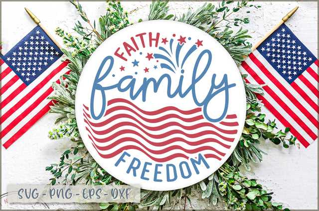 Faith family freedom Sign SVG Shetara Begum 