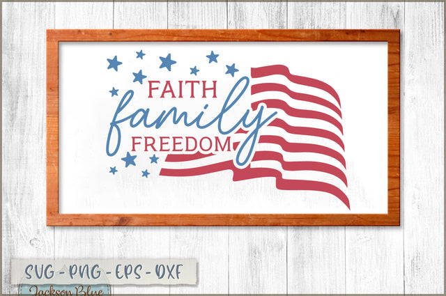 Faith Family Freedom Sign SVG SVG Shetara Begum 
