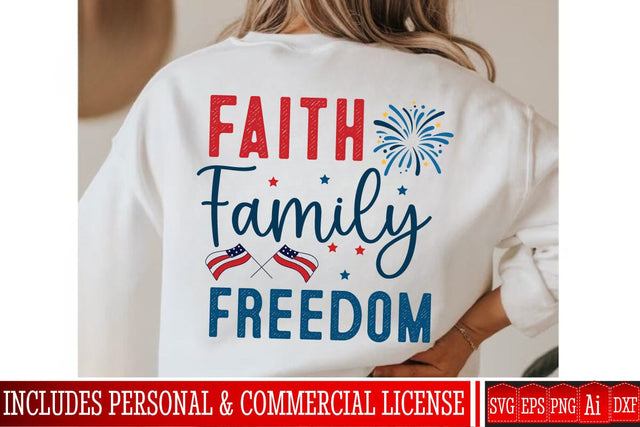 Faith Family Freedom SVG Design,4th of July SVG Design, 4th of July Sublimation PNG,4th of july SVG Bundle,Patriotic SVG Design SVG BlackCatsMedia 